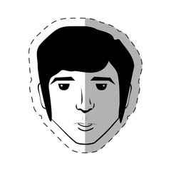 male head look expession vector illustration eps 10