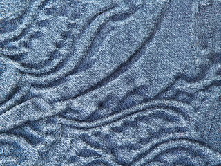 Fototapeta na wymiar Texture denim with embossed blue in vintage retro style
