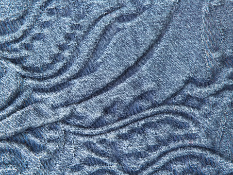 Texture denim with embossed blue in vintage retro style