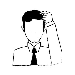 portrair male person character vector illustration eps 10