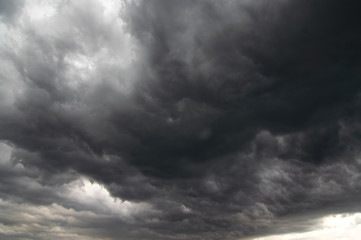 Dark storm clouds - the rain