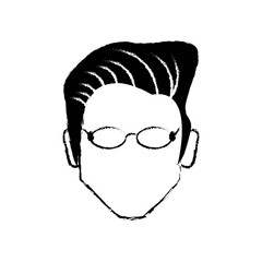 portrait male with glasses image vector illustration eps 10