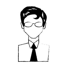 portrait male with glasses image vector illustration eps 10