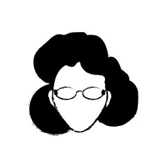avatar female person head vector illustration eps 10