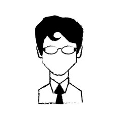 portrait male with glasses image vector illustration eps 10