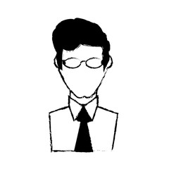 portrait male with glasses image vector illustration eps 10