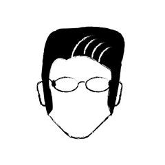 portrait male with glasses image vector illustration eps 10