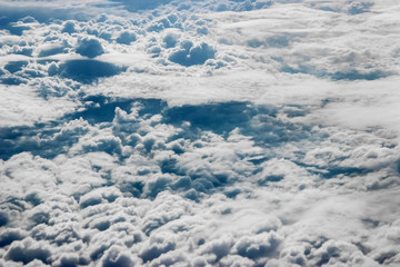 Naklejka na ściany i meble Thunder Sky. Clouds background. View from above.