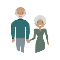 Obraz na płótnie Canvas elderly couple grandparents family vector illustration eps 10
