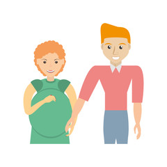 family pregnancy couple image vector illustration eps 10