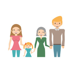 portrait people family happiness vector illustration eps 10