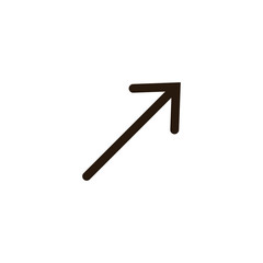 line arrow icon on white background