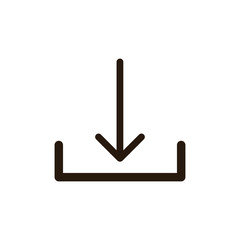 line arrow icon on white background