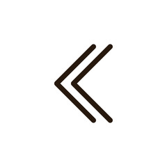 line arrow icon on white background
