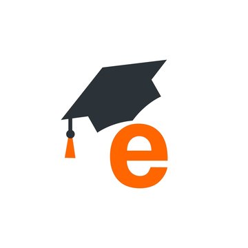 Bachelor cap logo for education.. Graduation cap vector illustration.