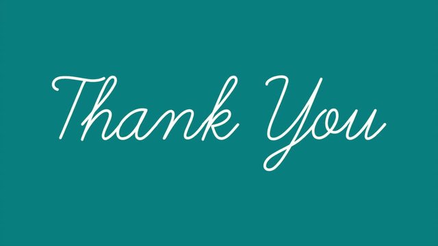 Thank you motion graphics flat animation. Available in 4K FullHD and HD video 2D render footage