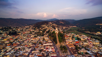 Overview of the city with church, San Cristobal de las Casas, Mexico