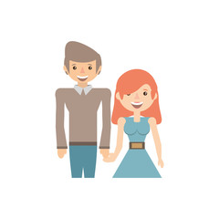 couple together lovely image vector illustration eps 10
