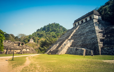 Historic building of Mayas, Palenque, Mexico