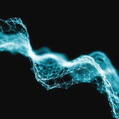 Futuristic technology and science abstract color background with dots and lines. Digital wallpaper. Business presentation concept 