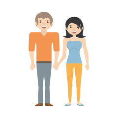 Fototapeta premium couple together lovely image vector illustration eps 10