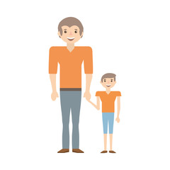 dad and kid infant image vector illustration eps 10