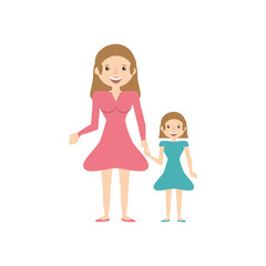 mother and her child image vector illustration eps 10