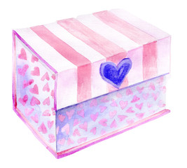 watercolor gift box - 142813474