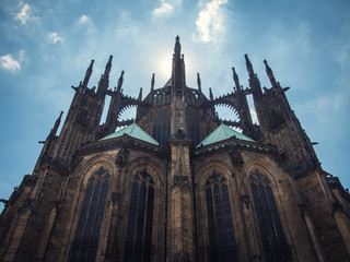 Old part of St. Vít Cathedral, Prague Castle, Czechia