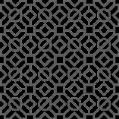 Halftone round black seamless background round polygon check square