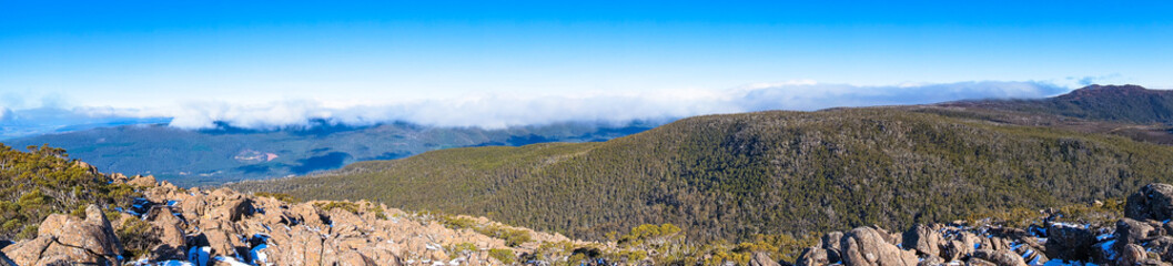 Fototapeta na wymiar Panorama landscape of Mount Field National Park, Tasmania