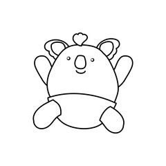baby koala stuffed animal vector icon illustration