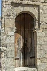 Arab door in the Ronda  town, Malaga, Spain