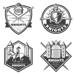 Vintage Medieval Emblems Set