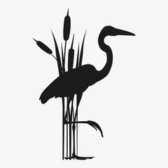 Foto op Plexiglas heron vector silhouette © alexhliv