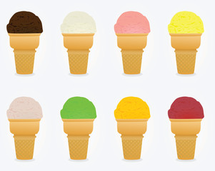 Ice cream cone vector