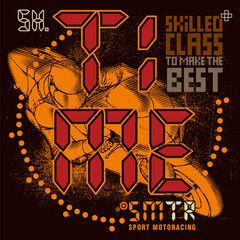 Composition of written about motorcycling with motorcycle