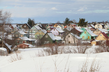 Russian village in winter
