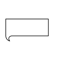 Fototapeta premium monochrome contour with rectangle speech vector illustration