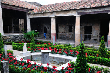 Fototapeta na wymiar A Villa on Pompeii, Italy