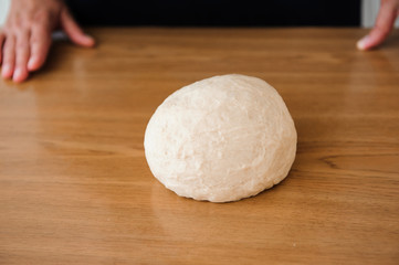 Chef preparing dough - cooking process