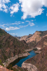 Fototapeta na wymiar View of the Parralillo dam, Gran Canaria