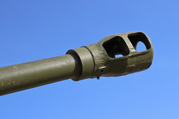 The muzzle of the IS-3 tank
