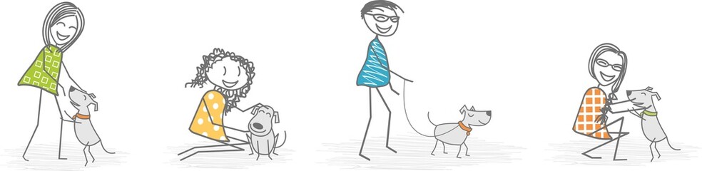 Homme et femme avec un chien