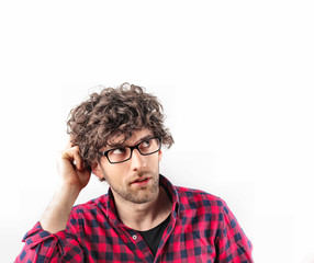 Young man thinking