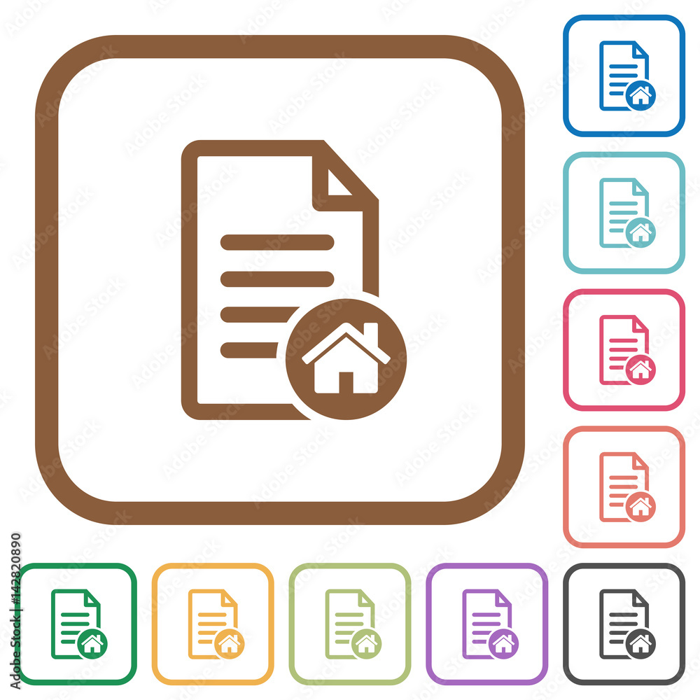 Poster default document simple icons