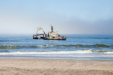 Crashed boat