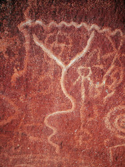 Anasazi Petroglyphen im valley of fire, Nevada