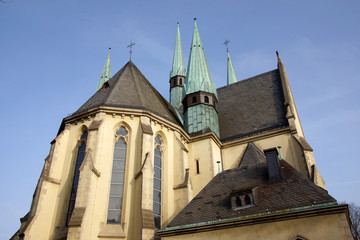 Fototapeta na wymiar Katholische Pfarrkirche Zur Heiligen Familie in Kamen, Nordrhein-Westfalen