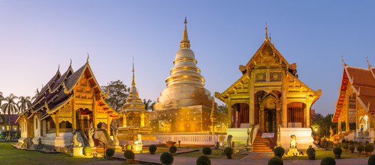 Wat Phra Singh in Chiang Mai, Thailand. - obrazy, fototapety, plakaty